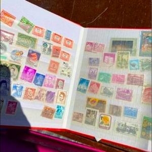 Red Collector Stamp Book